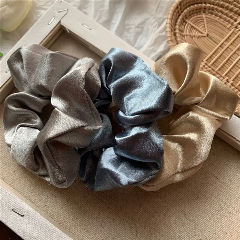 Pink Satin Hair Scrunchie for Women — feature 11
