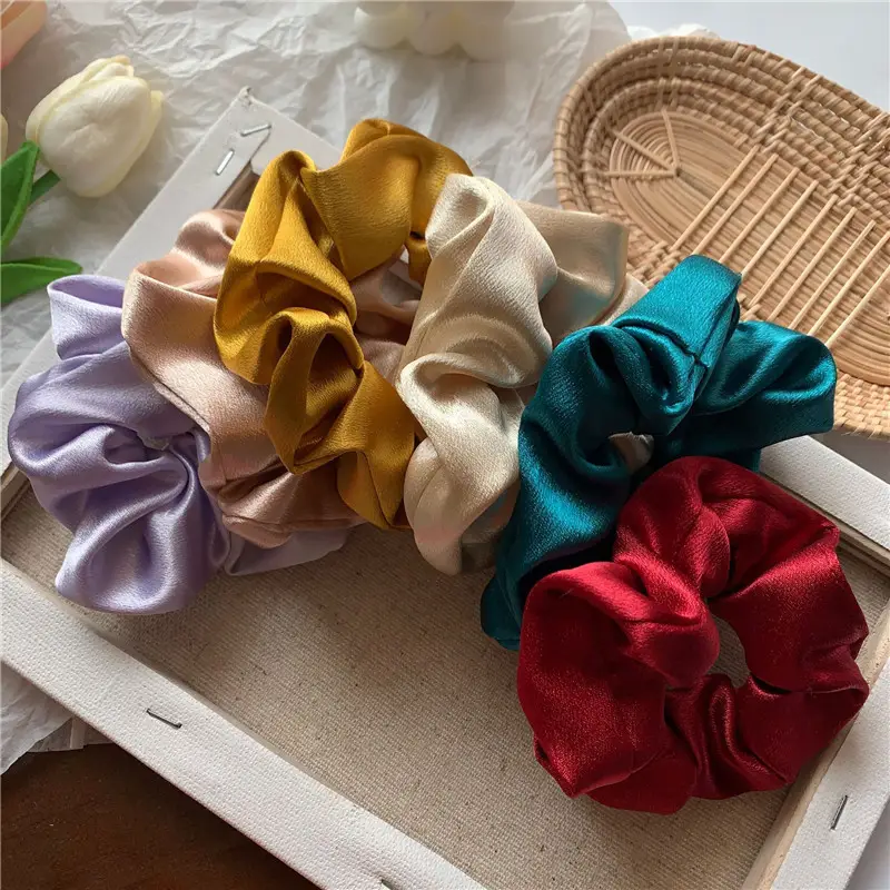 Pink Satin Hair Scrunchie for Women — feature 4