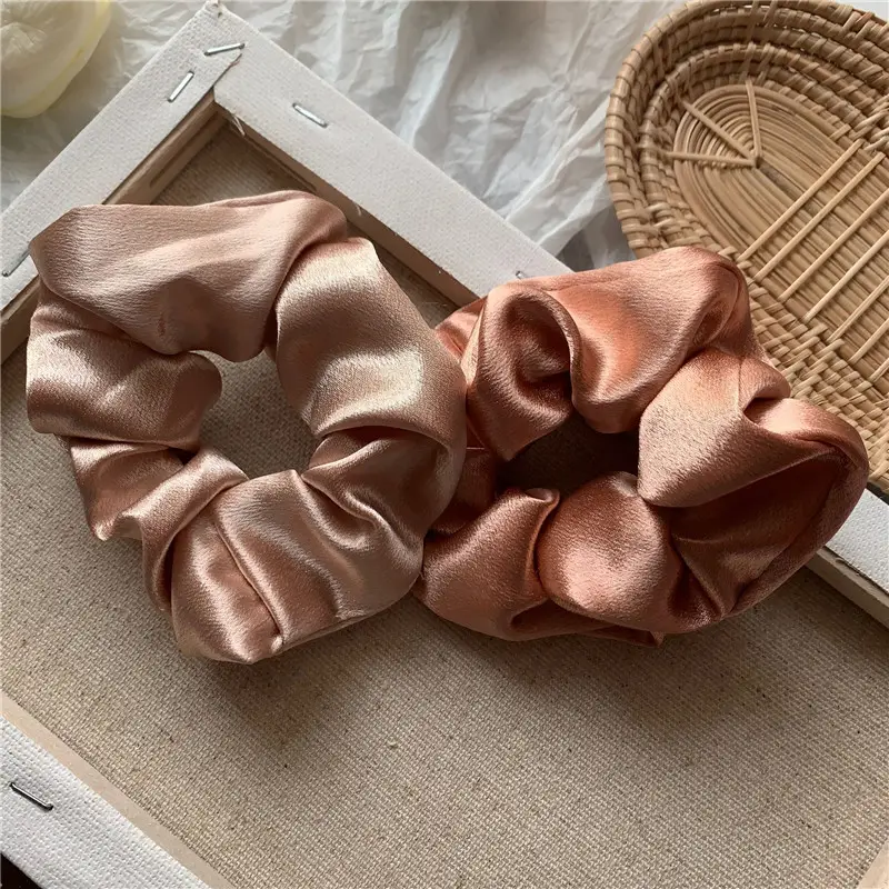 Pink Satin Hair Scrunchie for Women — feature 8