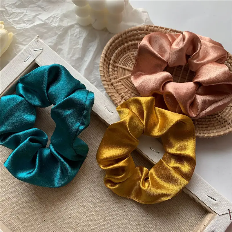 Pink Satin Hair Scrunchie for Women — feature 9