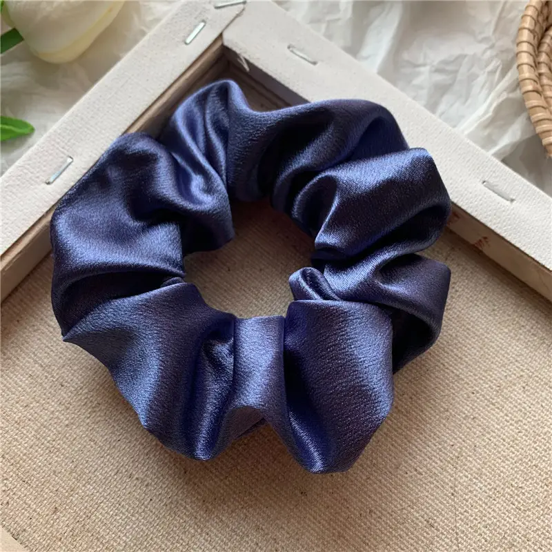 Pink Satin Hair Scrunchie for Women - Image 10