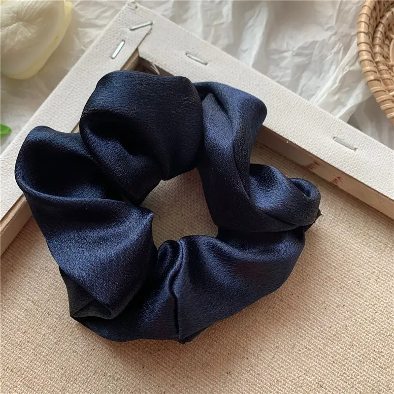 Pink Satin Hair Scrunchie for Women - Image 11