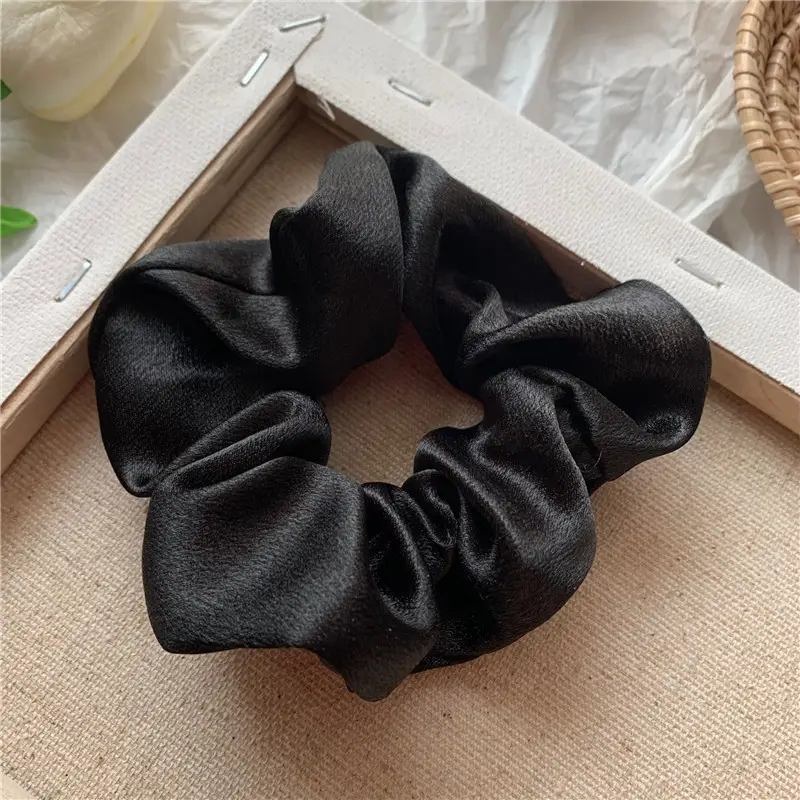 Pink Satin Hair Scrunchie for Women - Image 13