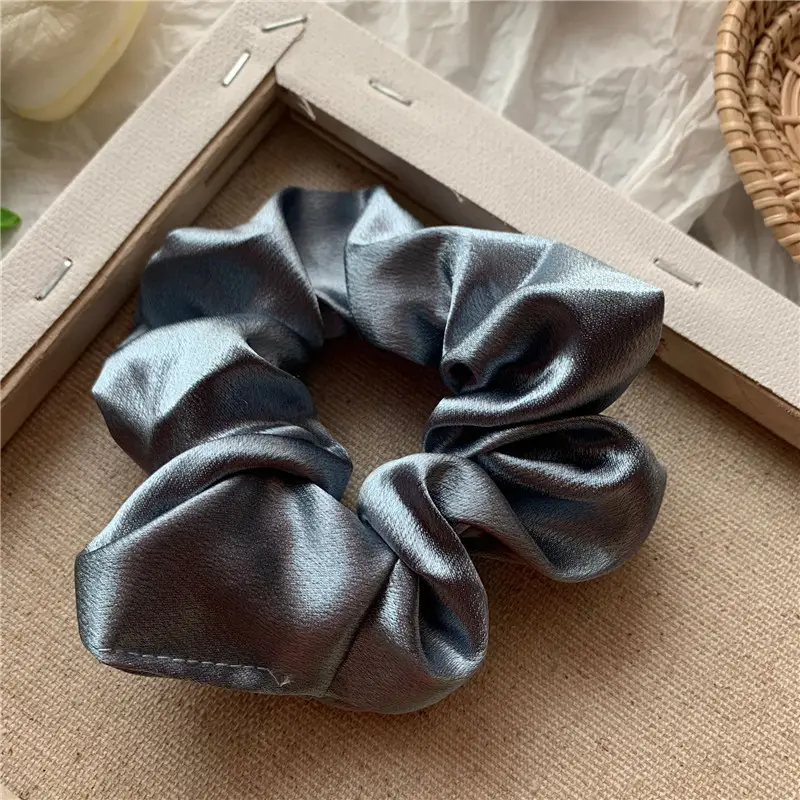 Pink Satin Hair Scrunchie for Women - Image 16
