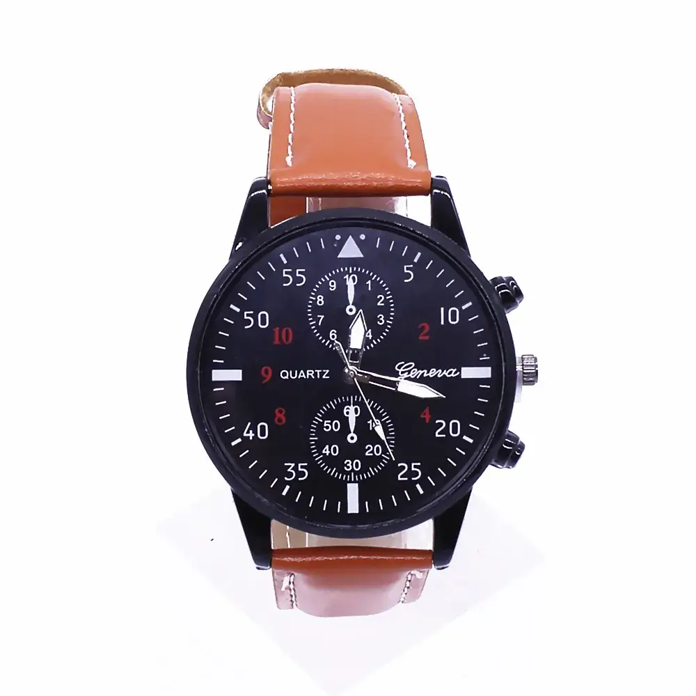 Men's Black Bracelet Quartz Watch with Double Eyes Dial - Image 5
