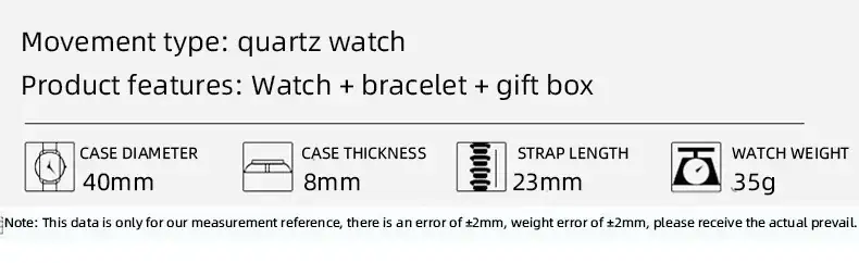 Men's Black Bracelet Quartz Watch with Double Eyes Dial — feature 2
