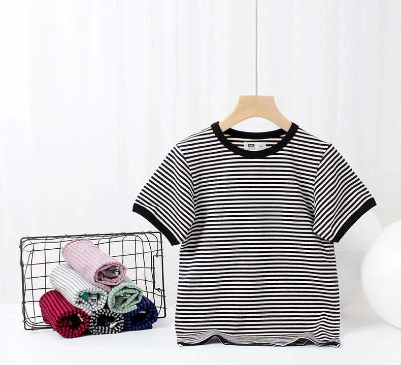 Boys Striped Short Sleeve T-Shirt Medium Small — feature 34