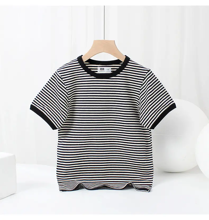 Boys Striped Short Sleeve T-Shirt Medium Small — feature 40