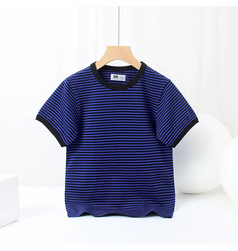 Boys Striped Short Sleeve T-Shirt Medium Small — feature 41