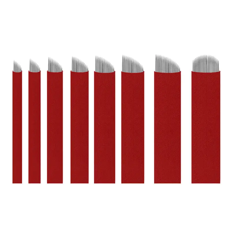 Manual Eyebrow Tattoo Needle Blade Set Red - Image 8