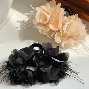 Large Black Bow Hair Clip for High Crown Styling — feature 12