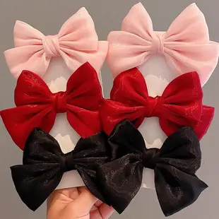 Large Black Bow Hair Clip for High Crown Styling — feature 3