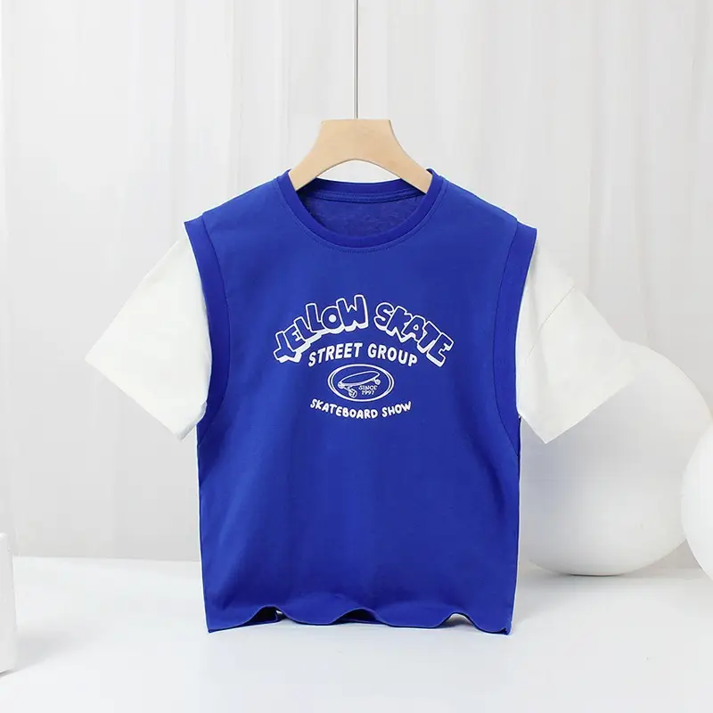 Kids Black Street Spirit Graphic Sleeveless T-Shirt Medium to XL - Image 7