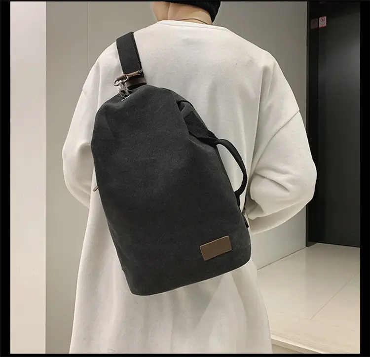 Men's Dark Blue Casual Crossbody Bag Large Capacity Travel Shoulder Bag — feature 13