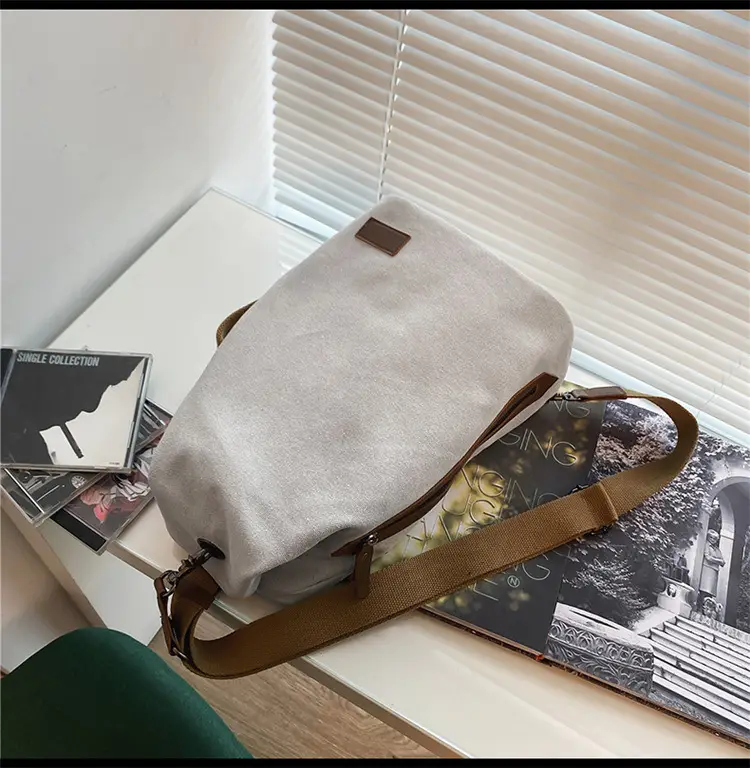 Men's Dark Blue Casual Crossbody Bag Large Capacity Travel Shoulder Bag — feature 20