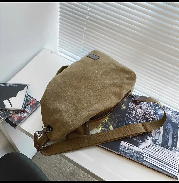 Men's Dark Blue Casual Crossbody Bag Large Capacity Travel Shoulder Bag — feature 22