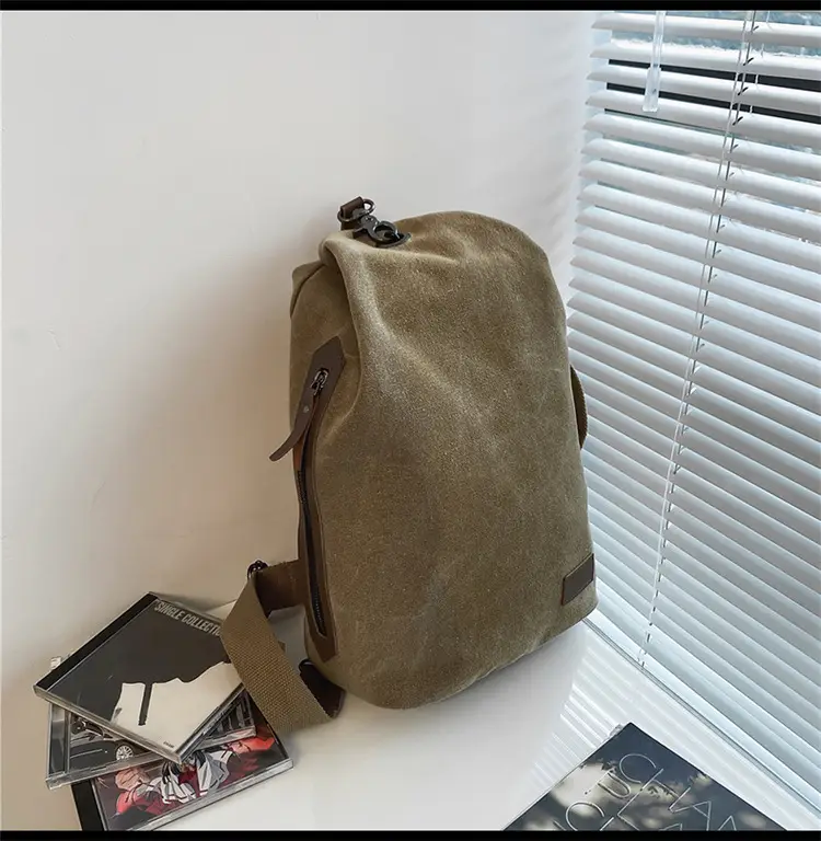 Men's Dark Blue Casual Crossbody Bag Large Capacity Travel Shoulder Bag — feature 23