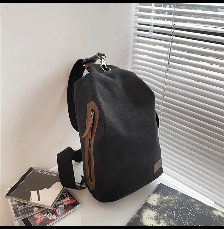 Men's Dark Blue Casual Crossbody Bag Large Capacity Travel Shoulder Bag — feature 26