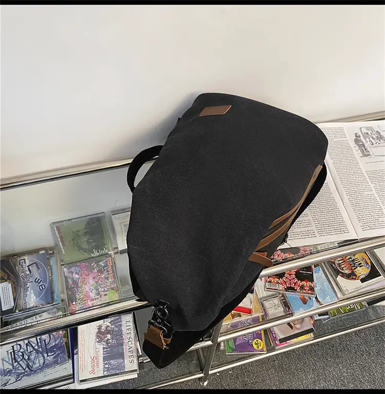 Men's Dark Blue Casual Crossbody Bag Large Capacity Travel Shoulder Bag — feature 31