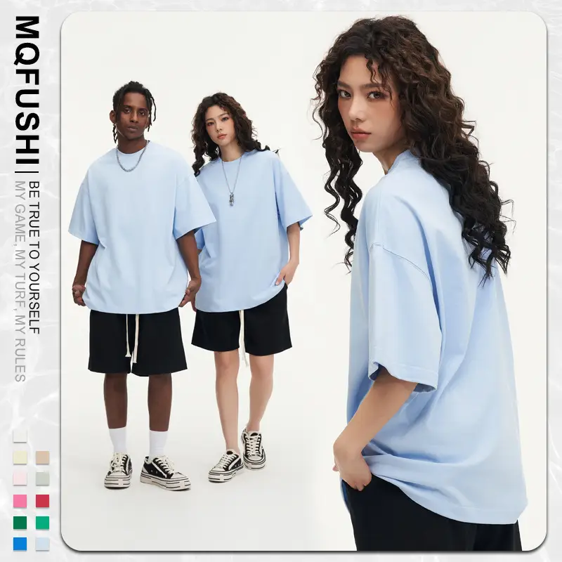 White Cotton T-Shirt 310g Double Yarn - Image 15