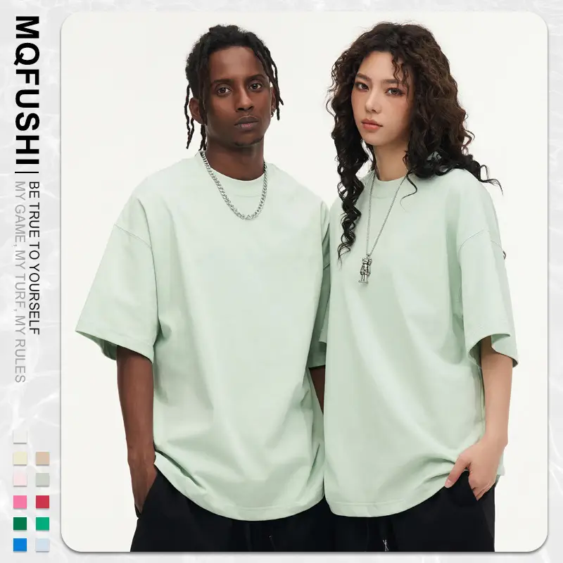 White Cotton T-Shirt 310g Double Yarn - Image 17