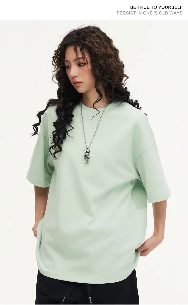 White Cotton T-Shirt 310g Double Yarn — feature 10