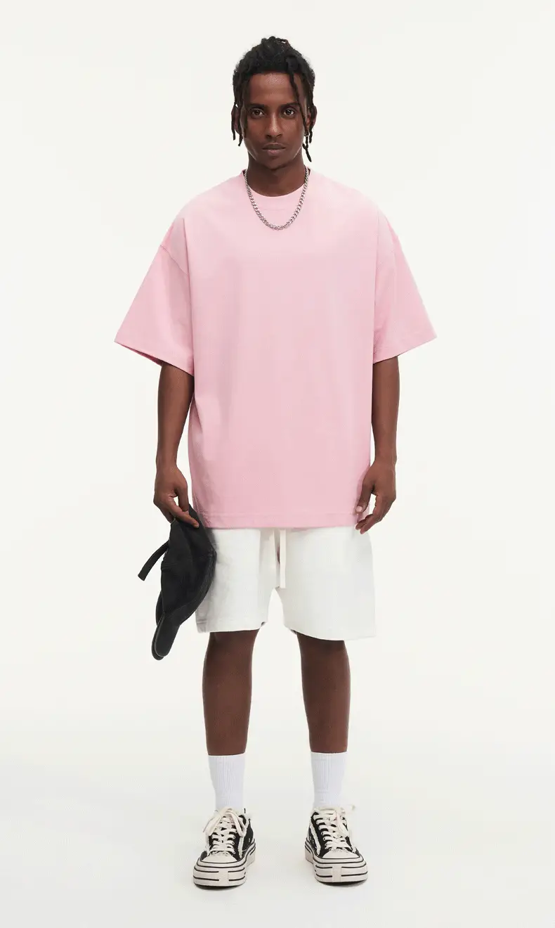 White Cotton T-Shirt 310g Double Yarn — feature 11