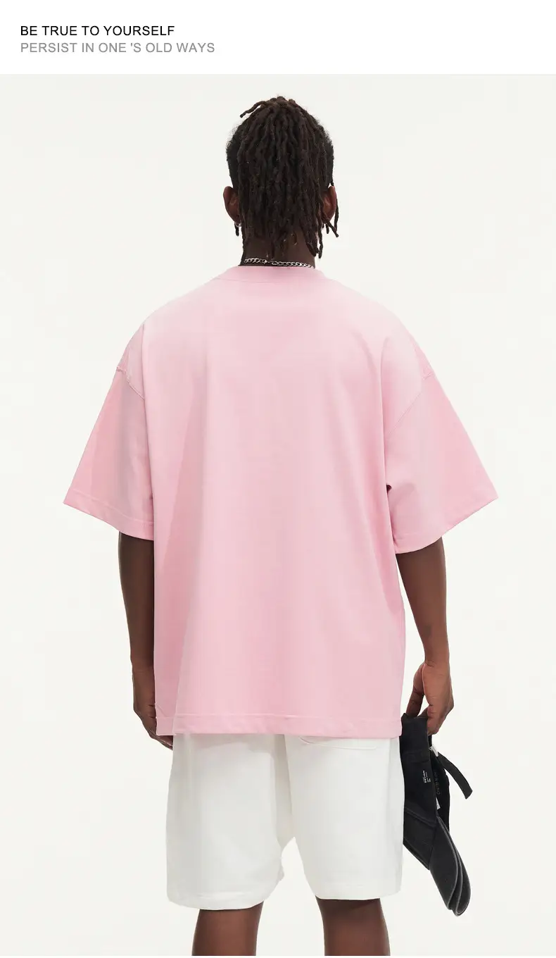 White Cotton T-Shirt 310g Double Yarn — feature 14