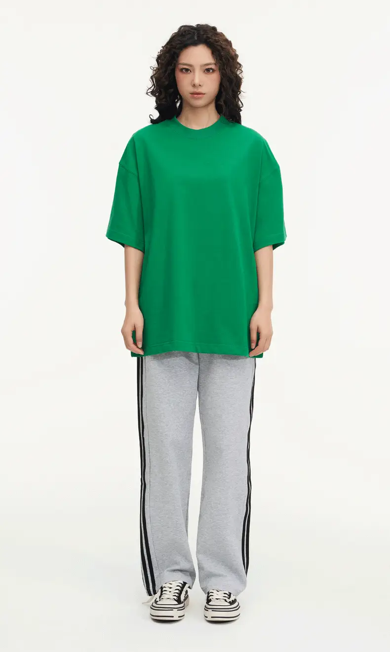 White Cotton T-Shirt 310g Double Yarn — feature 15