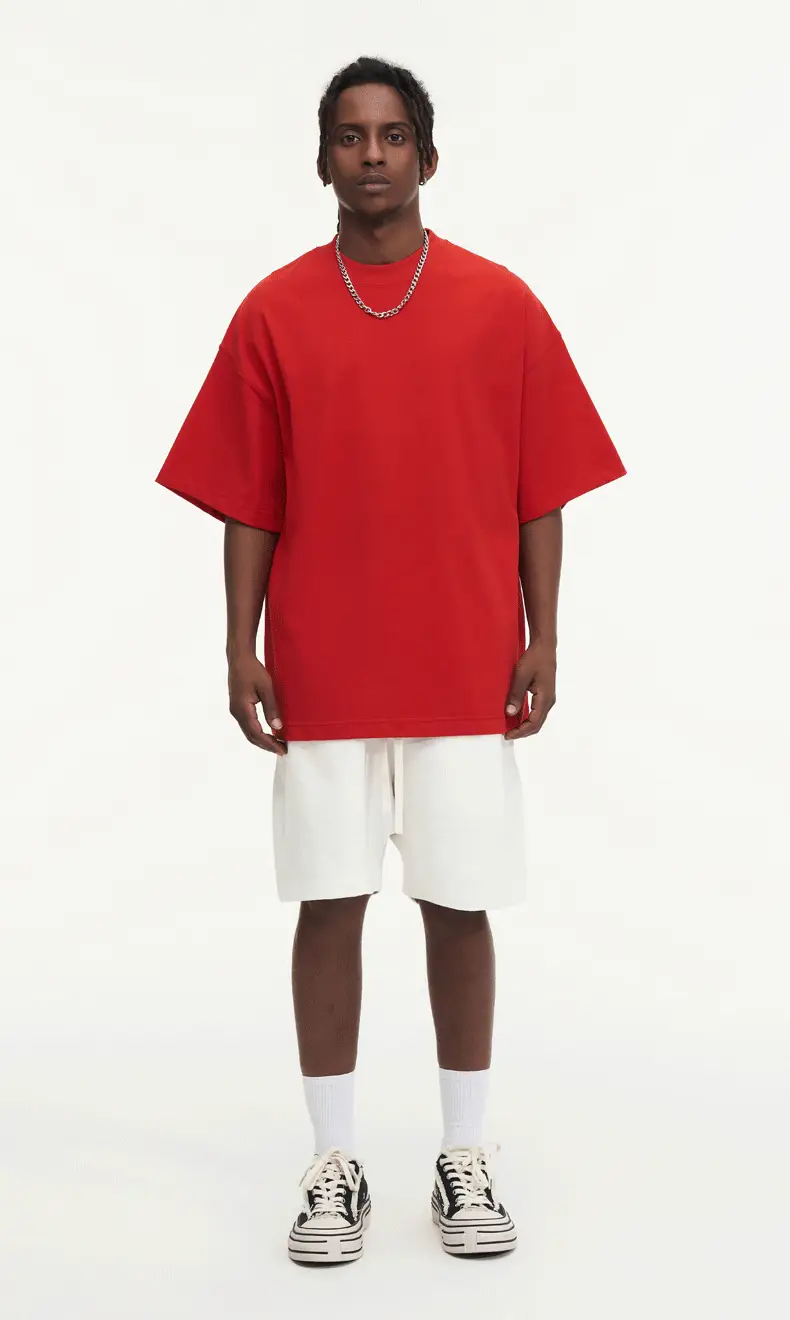 White Cotton T-Shirt 310g Double Yarn — feature 19