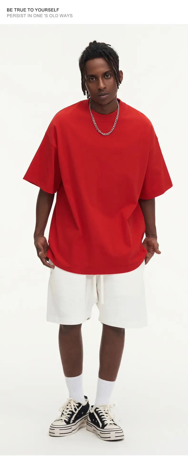 White Cotton T-Shirt 310g Double Yarn — feature 20