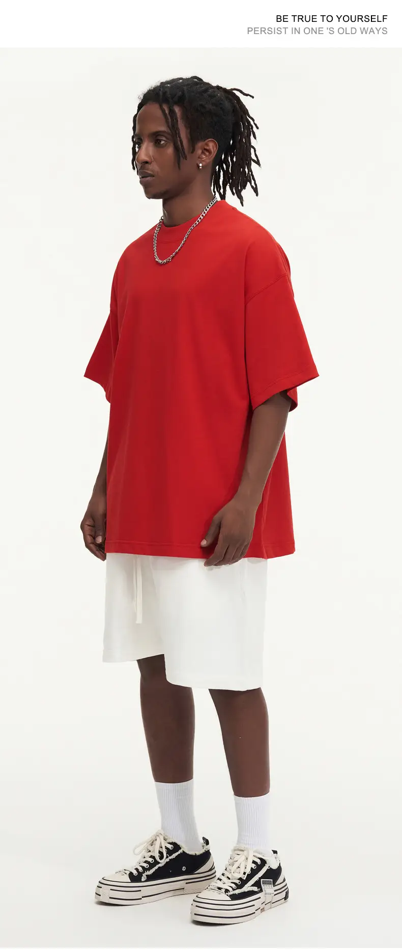 White Cotton T-Shirt 310g Double Yarn — feature 21