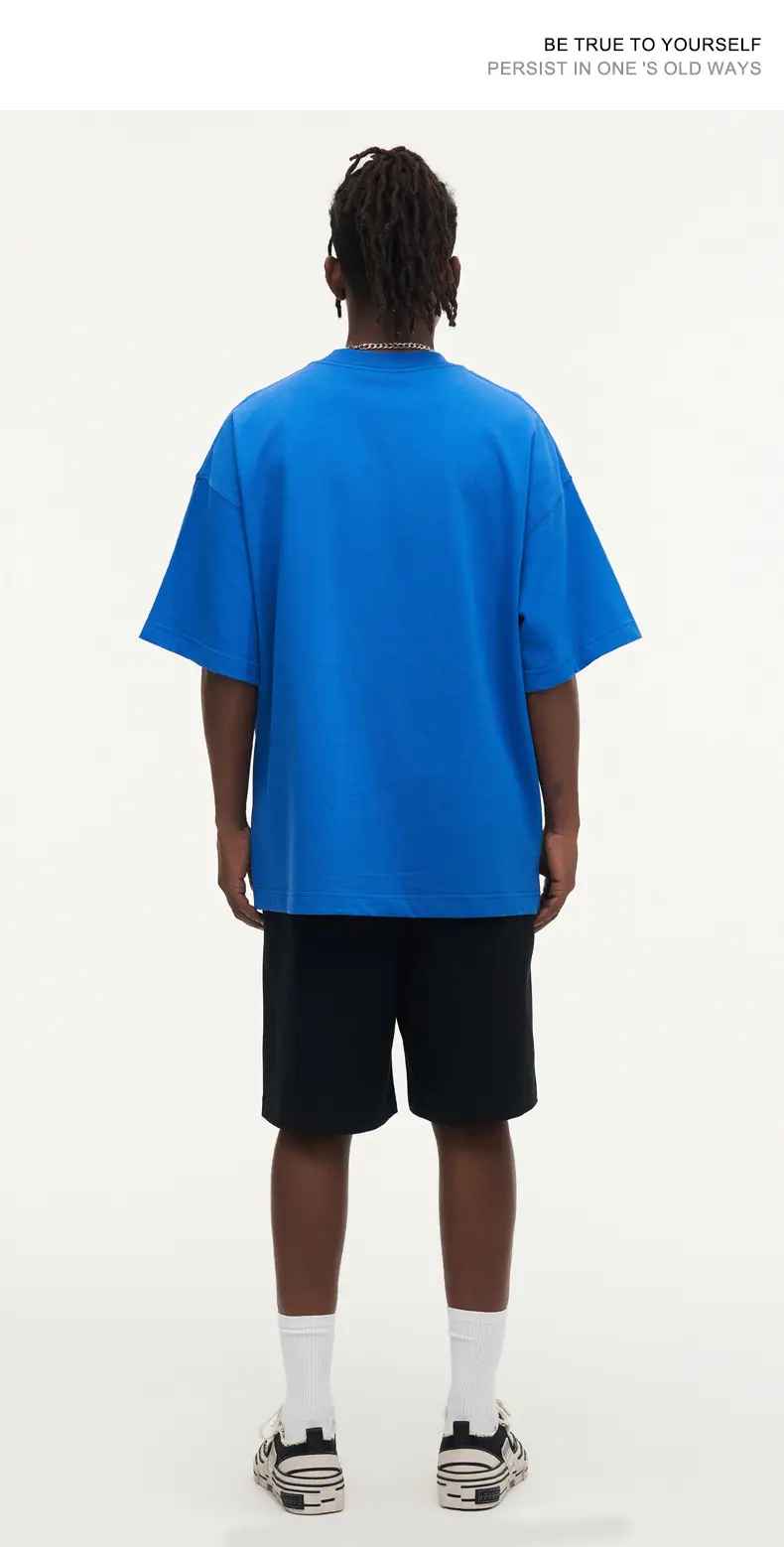 White Cotton T-Shirt 310g Double Yarn — feature 28