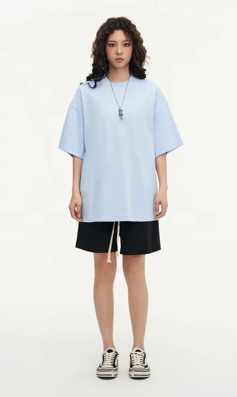 White Cotton T-Shirt 310g Double Yarn — feature 29