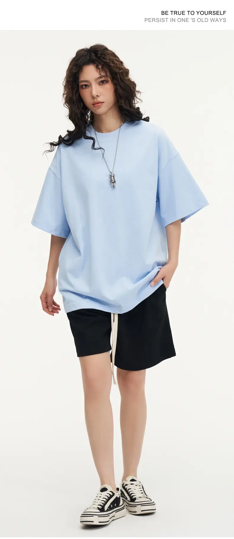 White Cotton T-Shirt 310g Double Yarn — feature 31