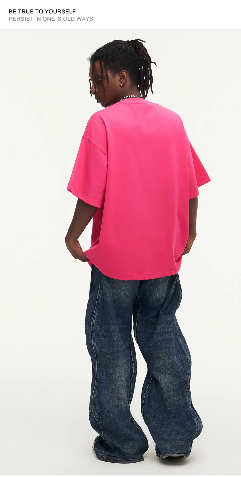 White Cotton T-Shirt 310g Double Yarn — feature 34