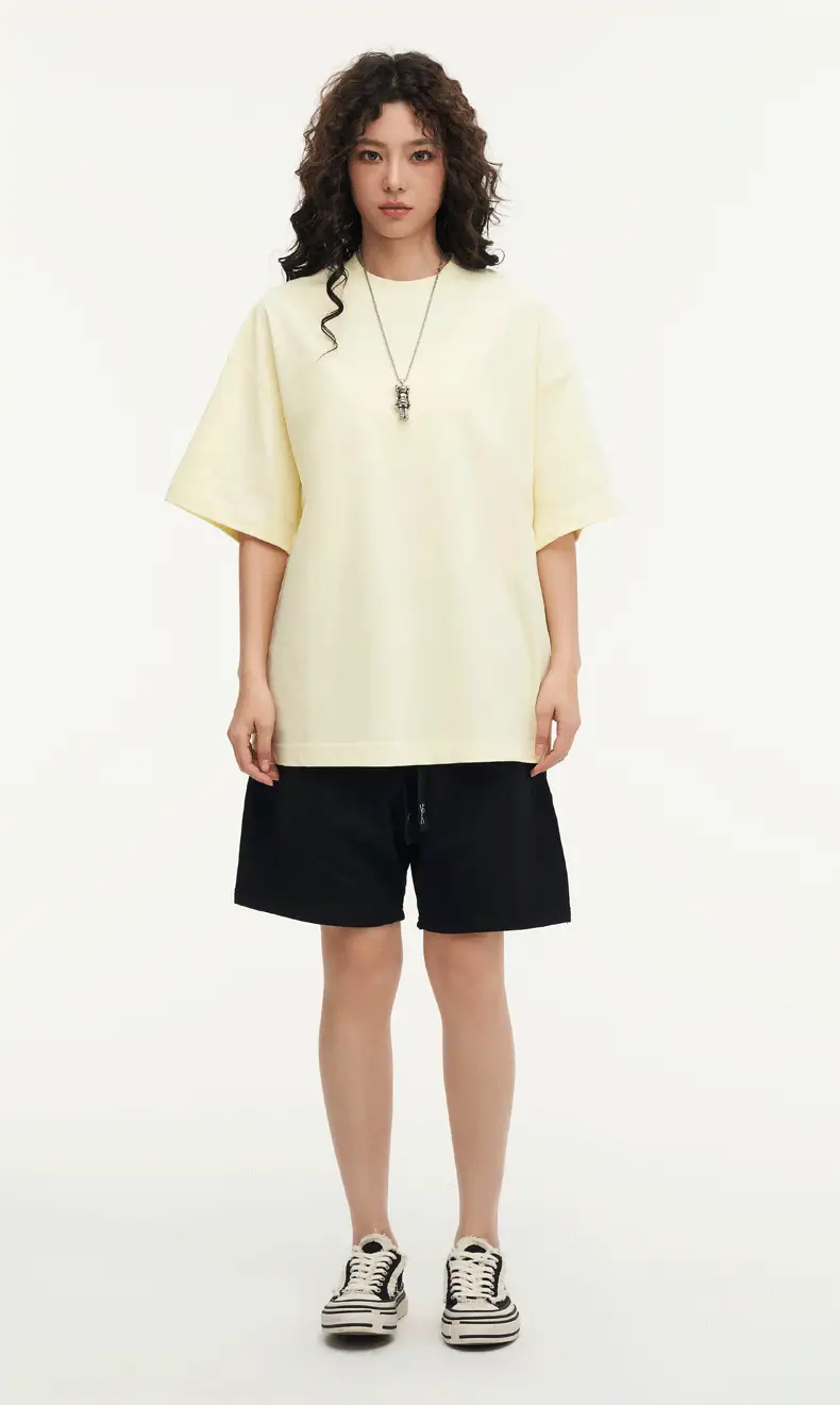 White Cotton T-Shirt 310g Double Yarn — feature 35