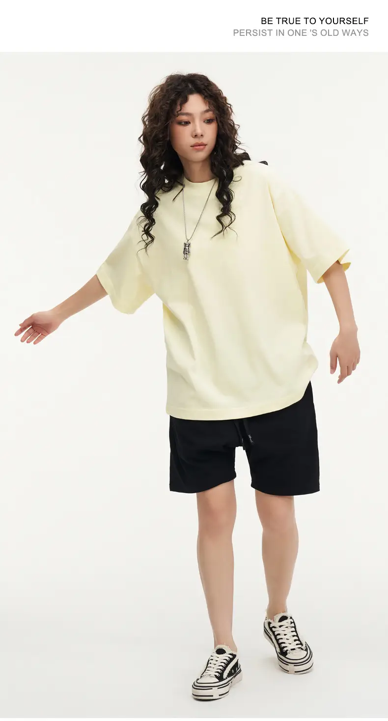 White Cotton T-Shirt 310g Double Yarn — feature 36