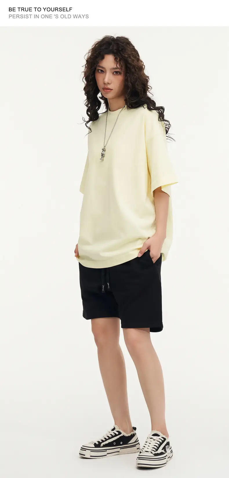 White Cotton T-Shirt 310g Double Yarn — feature 37