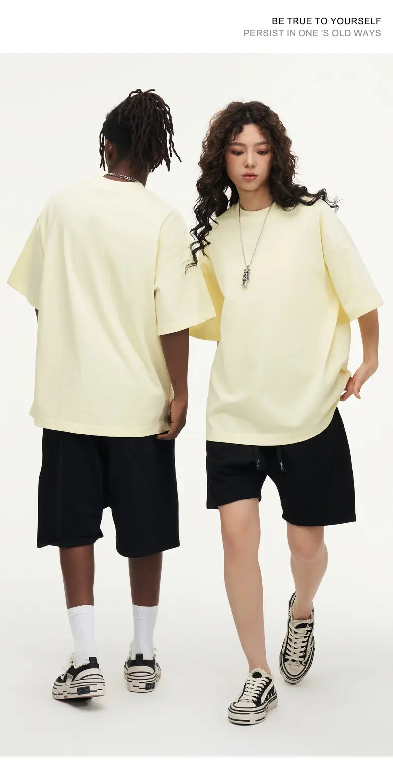 White Cotton T-Shirt 310g Double Yarn — feature 38