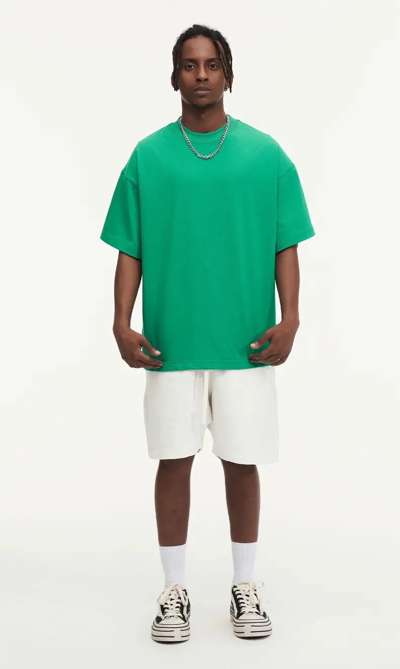 White Cotton T-Shirt 310g Double Yarn — feature 39