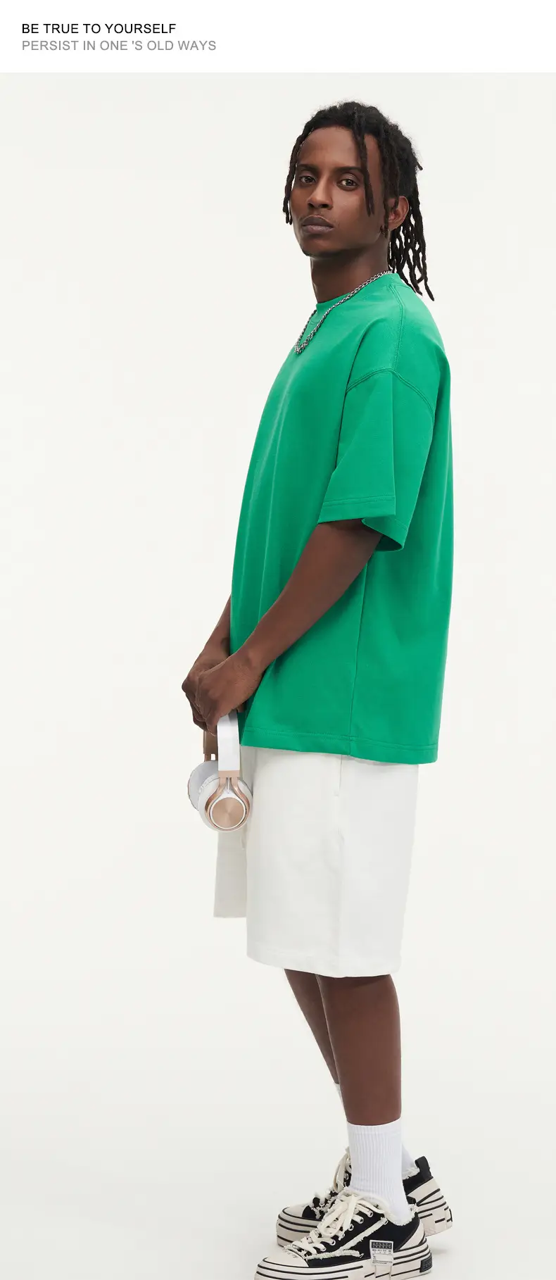 White Cotton T-Shirt 310g Double Yarn — feature 41