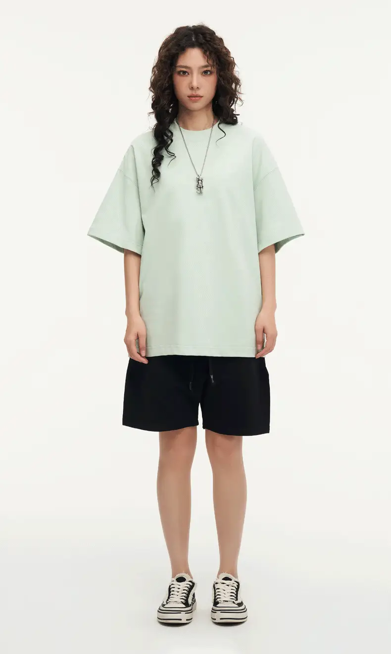 White Cotton T-Shirt 310g Double Yarn — feature 7