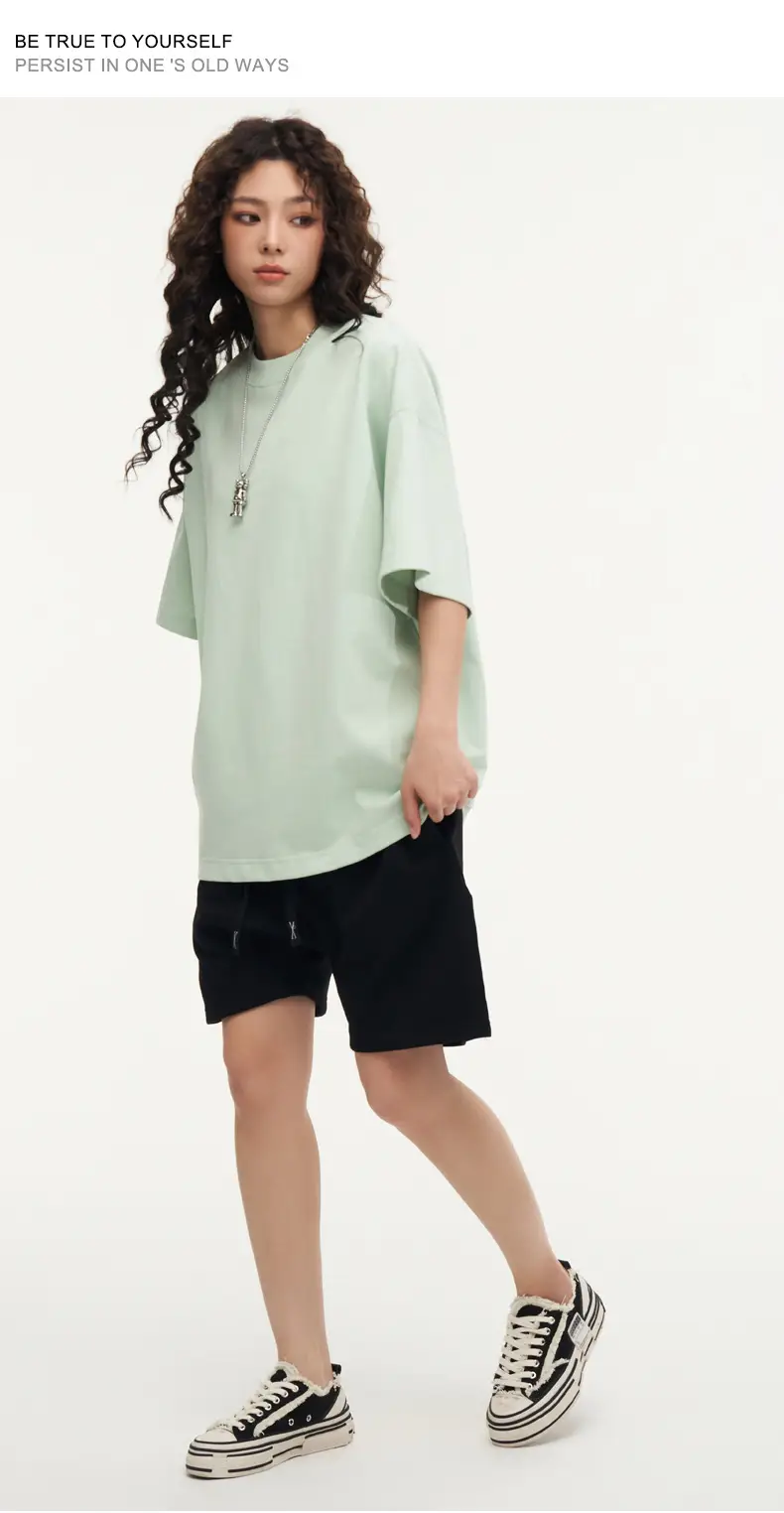 White Cotton T-Shirt 310g Double Yarn — feature 9