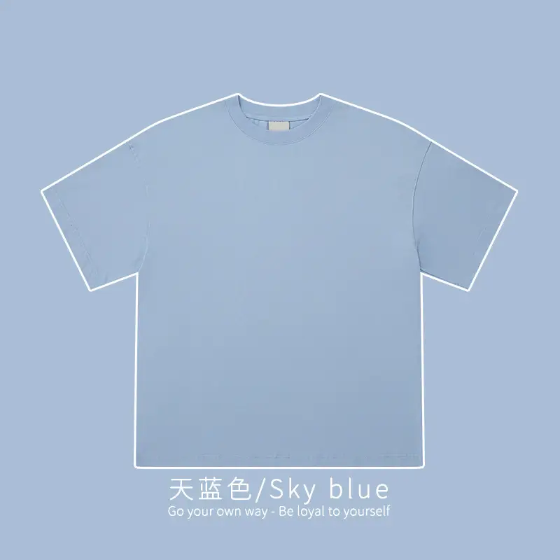 White Cotton T-Shirt 310g Double Yarn - Image 12
