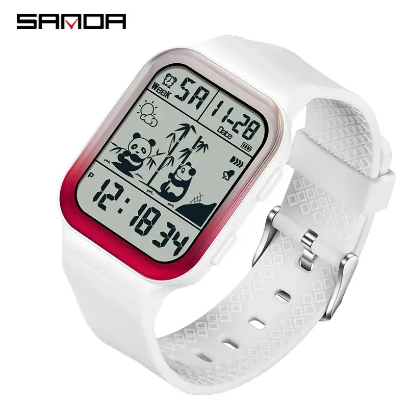 Sanda Square Analog Alarm Clock Watch for Men Women - Image 7