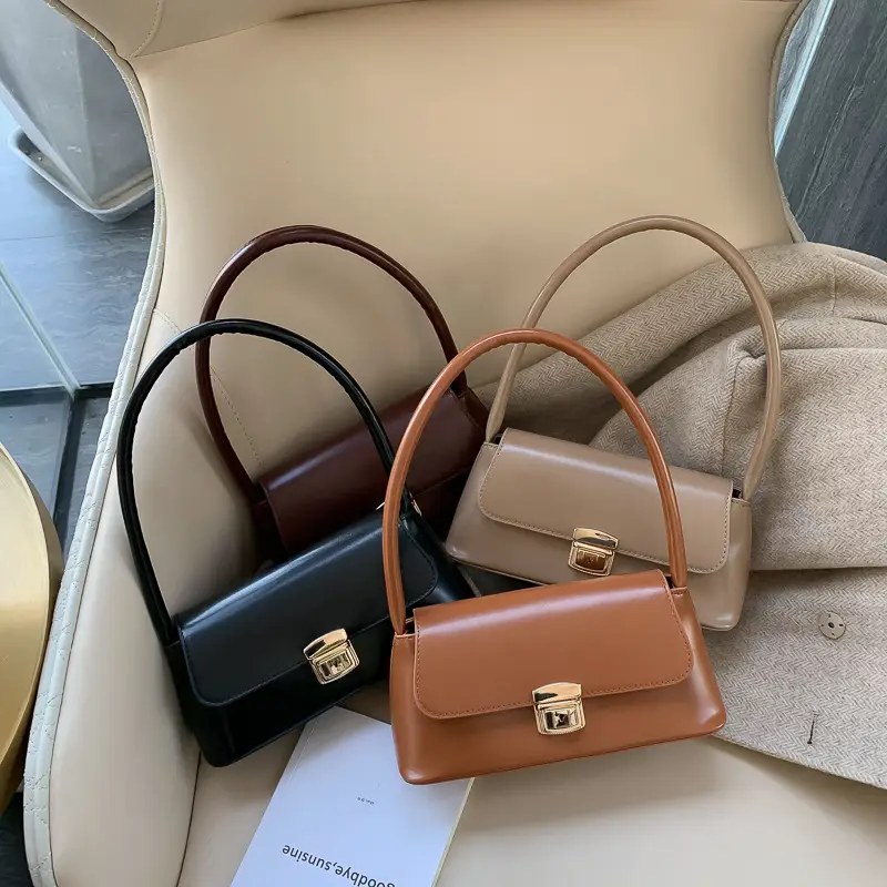 2023 Women's New Korean Version Small Handbag Brown - Image 5