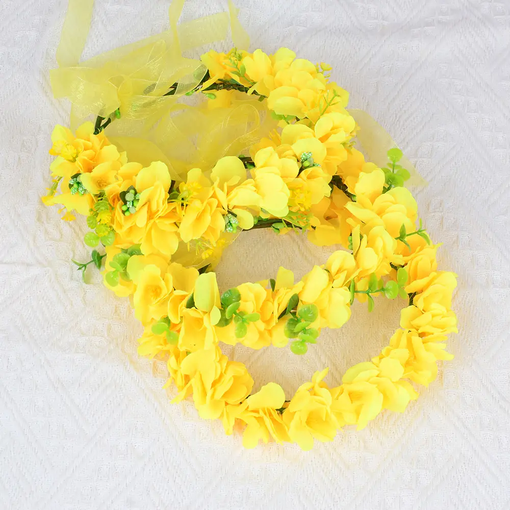 Yellow Floral Hairband for Girls & Women - Image 4