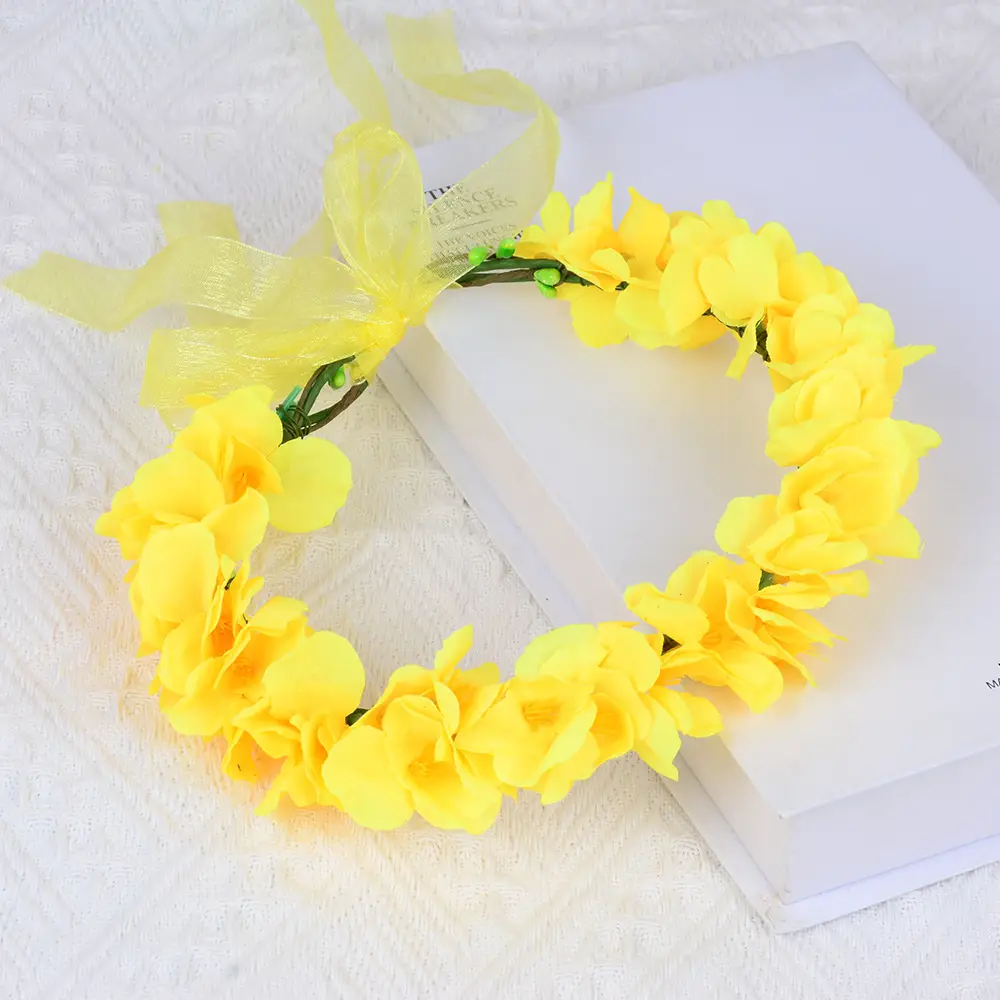 Yellow Floral Hairband for Girls & Women - Image 5