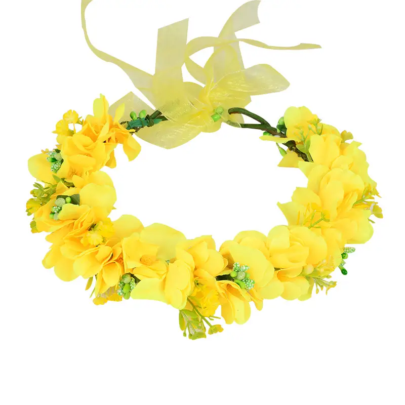 Yellow Floral Hairband for Girls & Women - Image 6